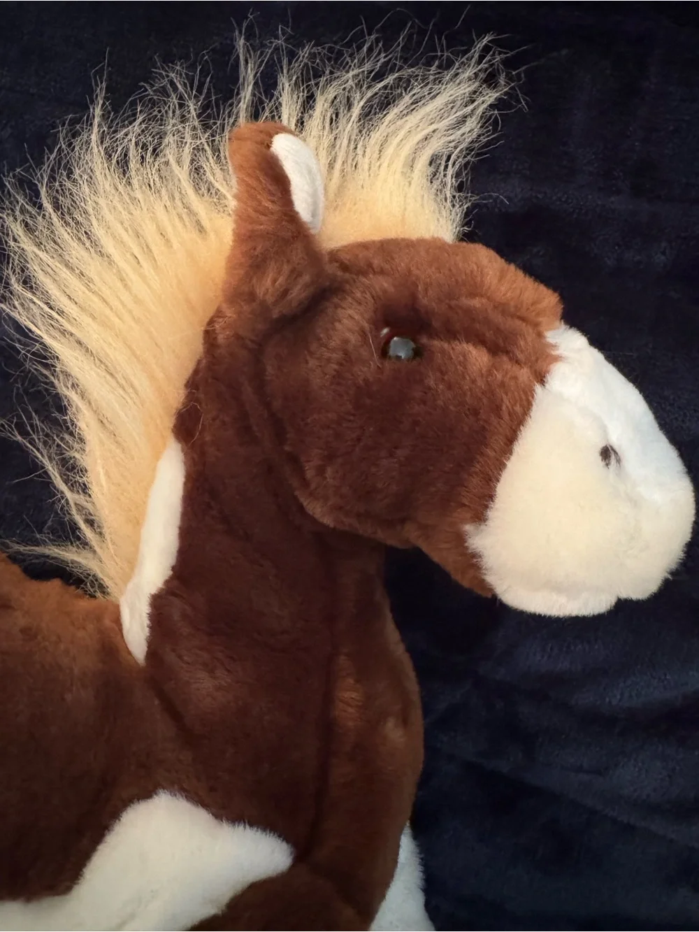 Vintage Y2K Animal Alley Toys R Us Brown and White Paint Horse Pony Plush Pony